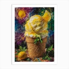 Lemon Ice Cream 2 Art Print