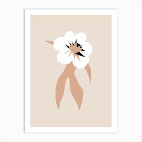 White Floral Dance Art Print