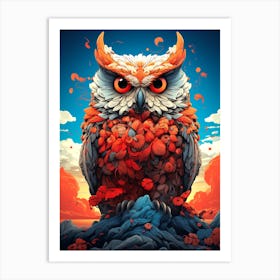 Intricate Owl Art Print