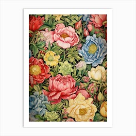 Floral Wallpaper 306 Art Print