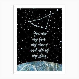 Capricorn Zodiac Constellation Art Art Print