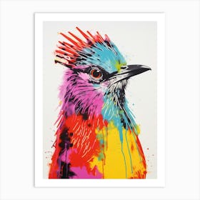 Andy Warhol Style Bird Cuckoo 1 Art Print