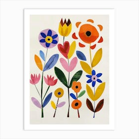 Painted Florals Everlasting Flower 1 Art Print