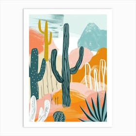 Cactus In The Desert 53 Art Print