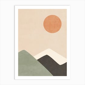 Abstract Mountain Landscape 2 Art Print