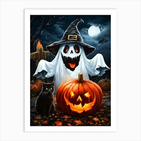 Halloween Ghost 1 Art Print