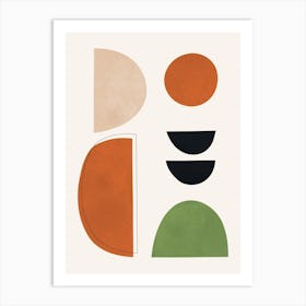 Geometry of circles and semicircles 7 Art Print