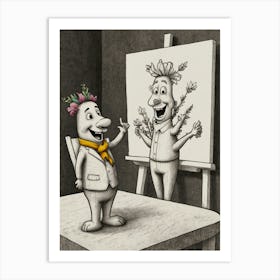 Two Cartoons Art Print