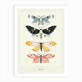 Colourful Insect Illustration Moth 28 Poster Art Print