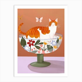 Cat And A Trifle Cake 8 Art Print