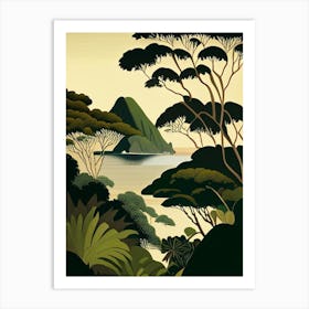 Lord Howe Island Australia Rousseau Inspired Tropical Destination Art Print