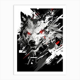 Abstract Wolf Art Print