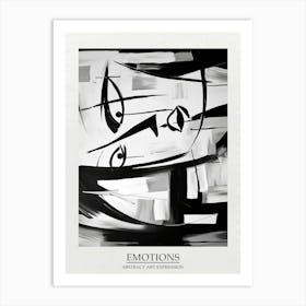 Emotions Abstract Black And White 7 Poster Art Print