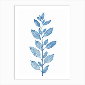 Blue Leaf 5 Art Print