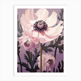 Floral Illustration Anemone 4 Art Print