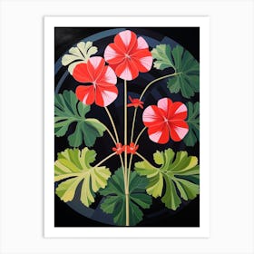 Geranium 3 Hilma Af Klint Inspired Flower Illustration Art Print