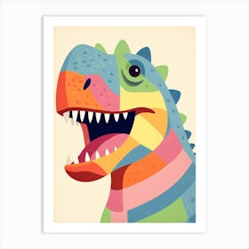 Colourful Dinosaur Majungasaurus 1 Art Print