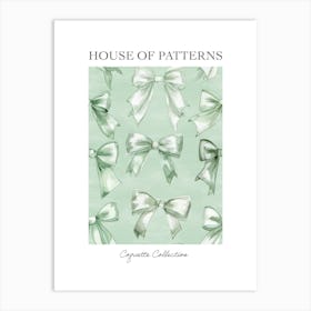 Pale Bows 2 Pattern Poster Art Print