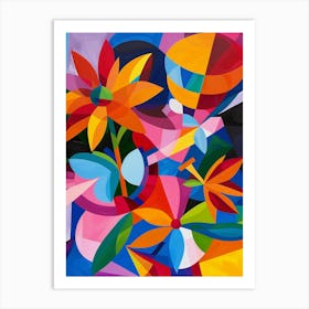 Abstract Flowers Art Print