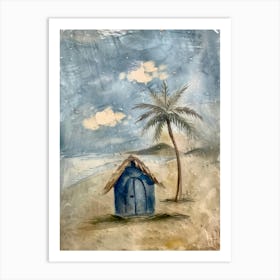 Beach Hut 2 Art Print