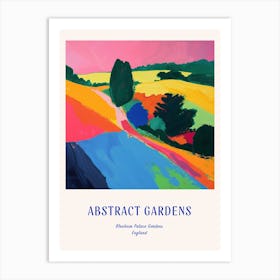 Colourful Gardens Blenheim Palace Gardens England 3 Blue Poster Art Print