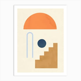 Geometric architectural shapes 17 Art Print