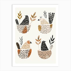 Birds In Nests Art Print