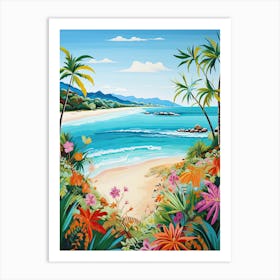 Four Mile Beach, Australia, Matisse And Rousseau Style 2 Art Print