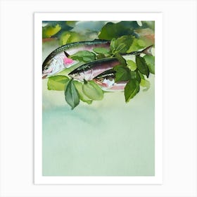 Tuna Fish Storybook Watercolour Art Print