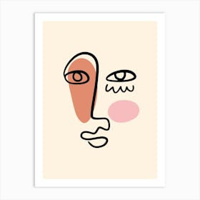 Abstract Face Portrait Art Print