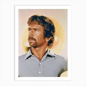 Chuck Norris Retro Collage Movies Art Print