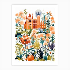 Sissinghurst Castle Garden Uk Modern Illustration 1 Art Print