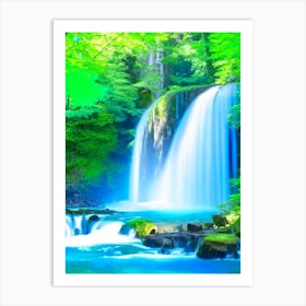 Waterfalls In Forest Water Landscapes Waterscape Photography 1 Art Print