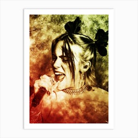 Billie Eilish Grunge Art Art Print