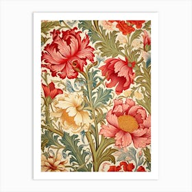 Floral Wallpaper 318 Art Print