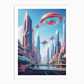 Futuristic City 5 Art Print