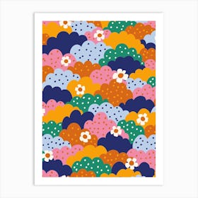 Flowers In The Clouds Art Print