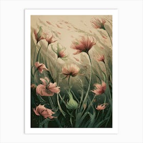 Pink Flowers 3 Art Print