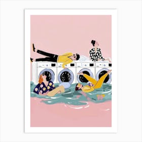 People In The Laundry Room Art Print