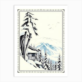 Illustration Of A Winter Scene Art Print