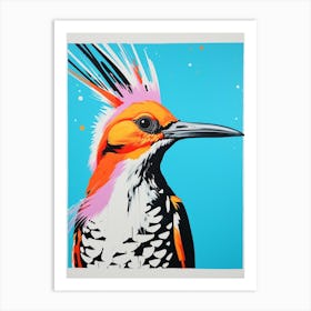 Andy Warhol Style Bird Hoopoe 4 Art Print