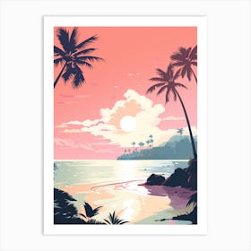 A Canvas Painting Of Anse Lazio, Praslin Seychelles 3 Art Print