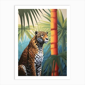 Jaguar 2 Tropical Animal Portrait Art Print