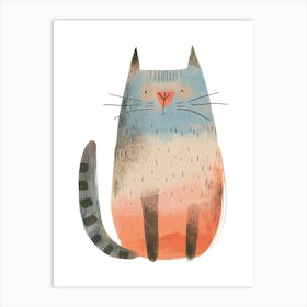 Korat Cat Clipart Illustration 2 Art Print