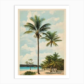 Coral Beach Australia Vintage Art Print