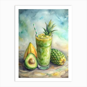 Avocado Pineapple Smoothie Vietnam (1) Art Print