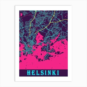 Helsinki Map Poster 1 Art Print