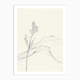 Flower In The Wind 2 Art Print