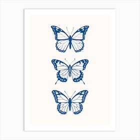 Butterflies Blue Poster Art Print