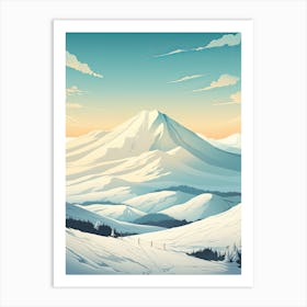 Niseko   Hokkaido, Japan, Ski Resort Illustration 1 Simple Style Art Print